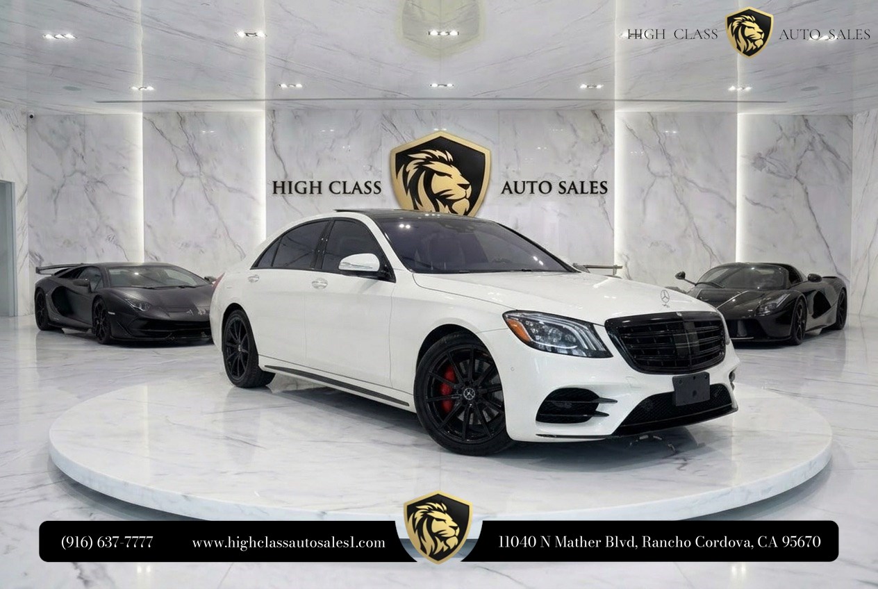 designo Diamond White 2019 Mercedes-Benz S-Class Sedan Rear-Wheel Drive Automatic