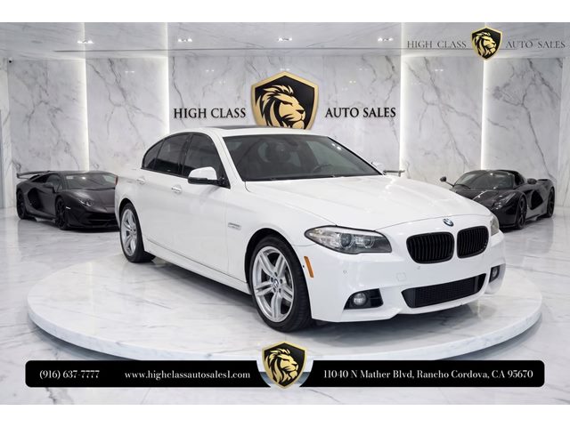 Alpine White 2015 BMW 5 Series Sedan Rear-Wheel Drive Automatic