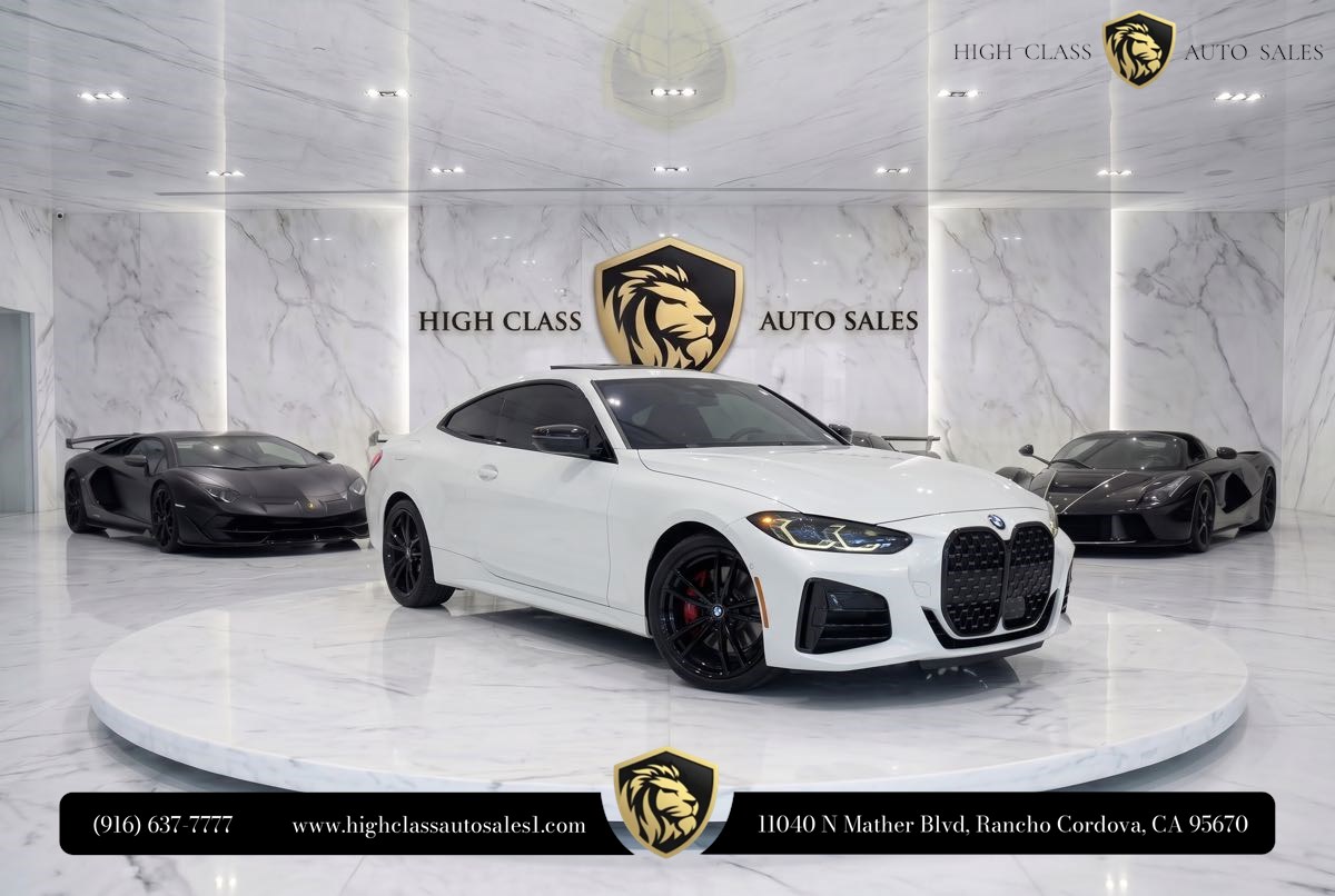 Mineral White Metallic 2022 BMW 4 Series Coupe Rear-Wheel Drive Automatic