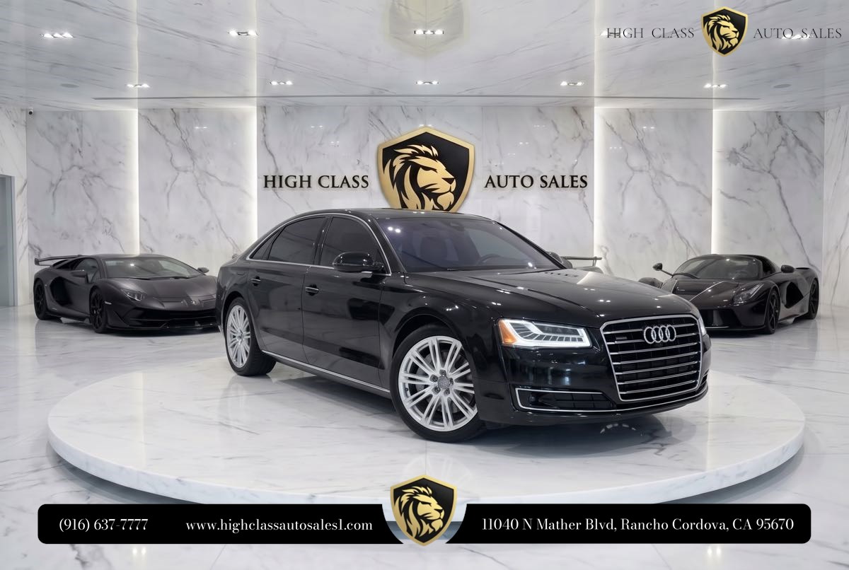 Brilliant Black 2015 Audi A8 Sedan All-Wheel Drive Automatic