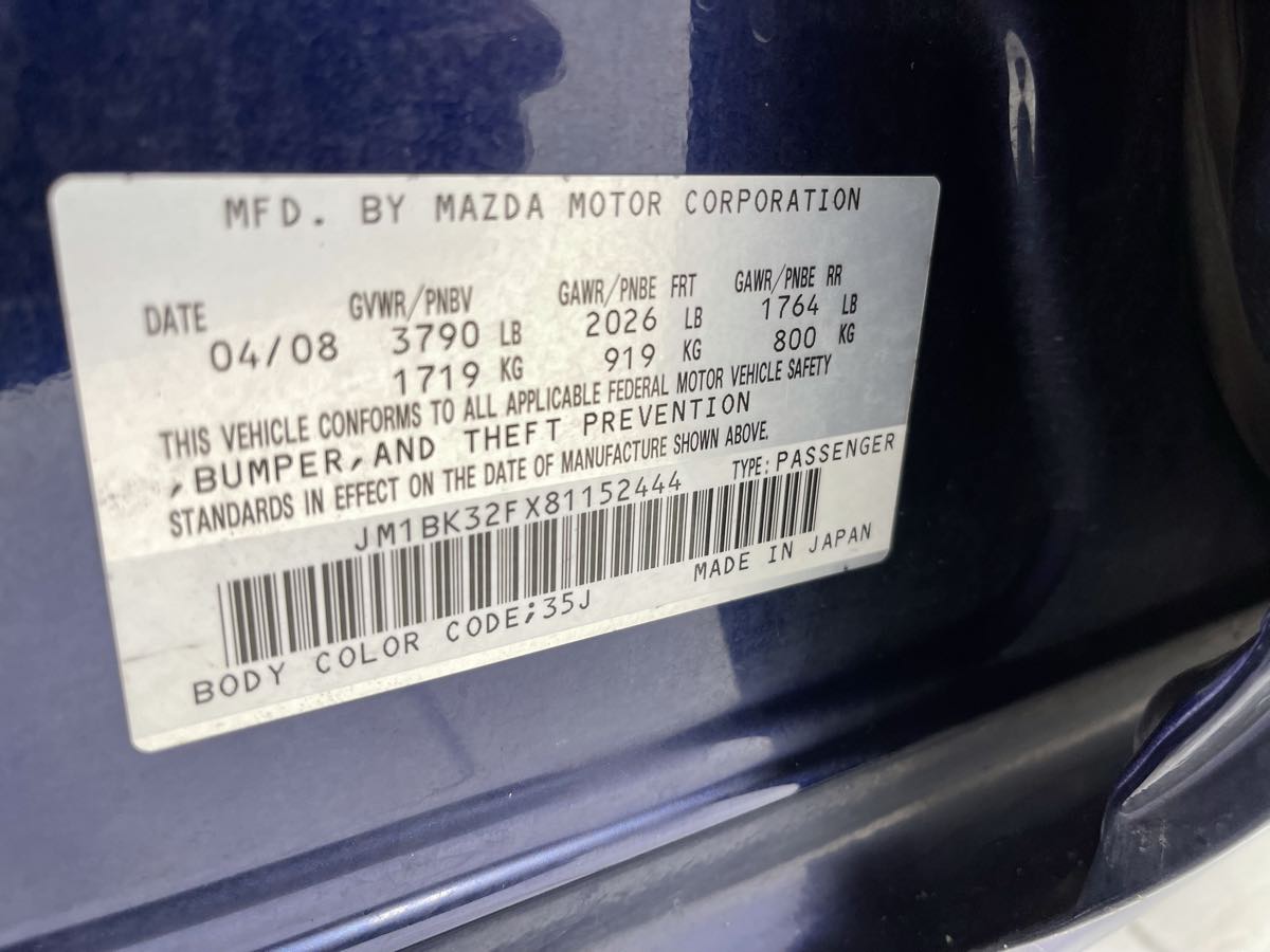 Sold 2008 Mazda Mazda3 i Touring Value in Rancho Cordova