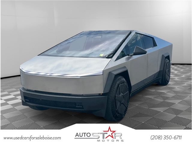 Silver 2024 Tesla Cybertruck Pickup Truck All-Wheel Drive Automatic