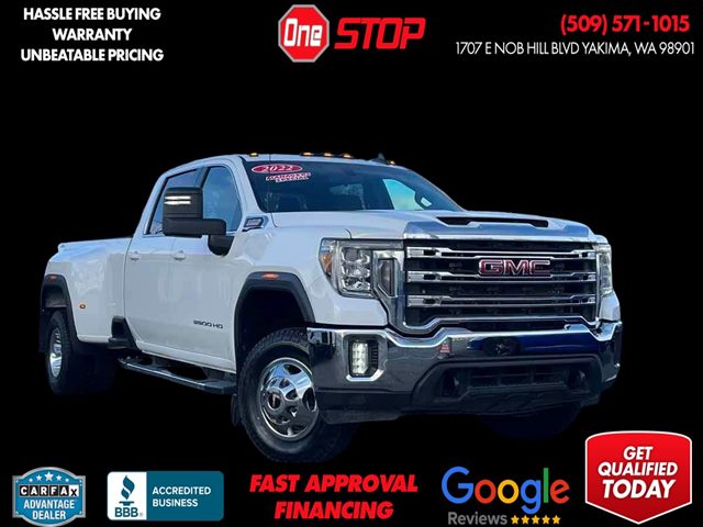 Summit White 2022 GMC Sierra 3500HD SLE Crew Cab 4WD Pickup Truck Four-Wheel Drive Automatic