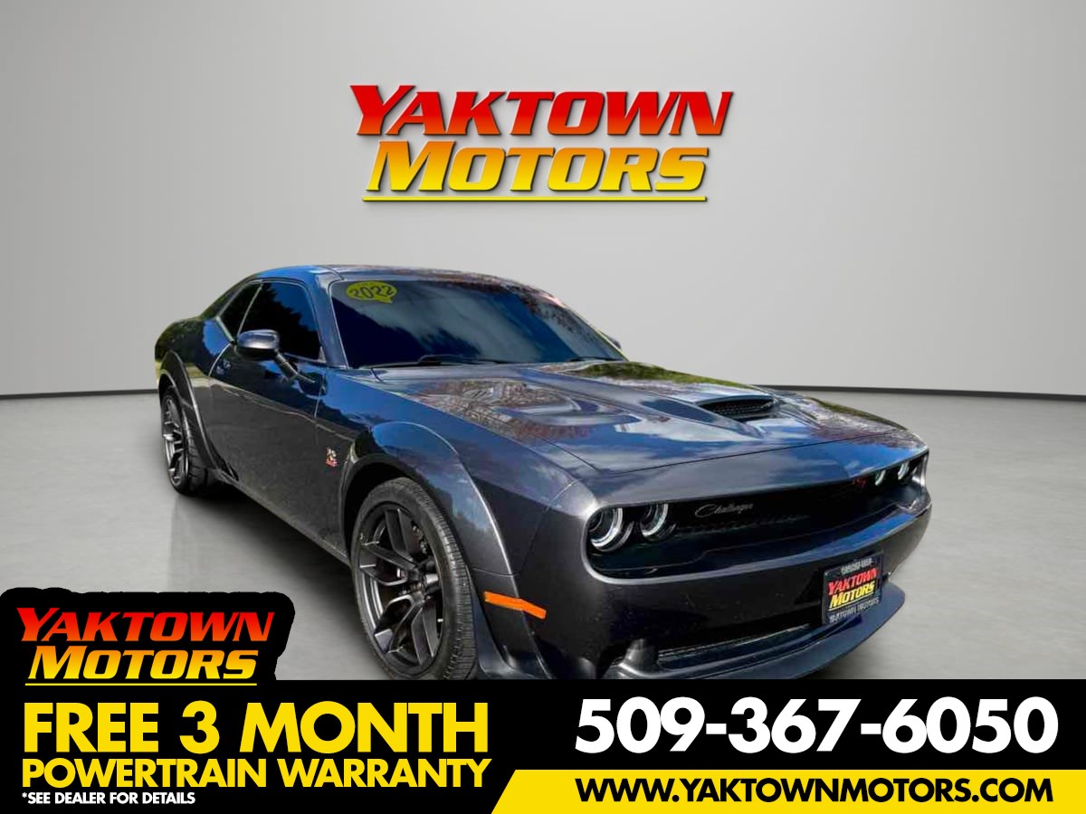 Gray (Granite Pearlcoat) 2022 Dodge Challenger Coupe Rear-Wheel Drive Manual