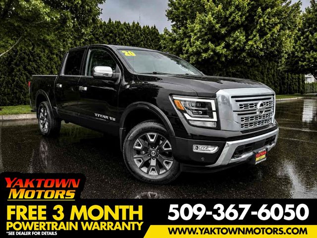 Super Black 2020 Nissan Titan Pickup Truck Four-Wheel Drive Automatic
