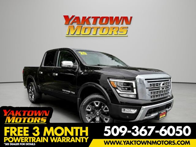 Super Black 2020 Nissan Titan Pickup Truck Four-Wheel Drive Automatic