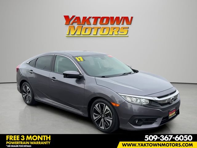 Gray (Modern Steel Metallic) 2017 Honda Civic Sedan Front-Wheel Drive Automatic