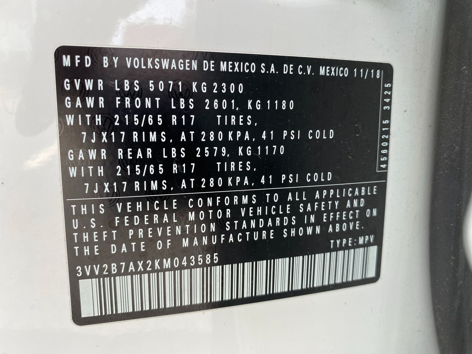 2019 Volkswagen Tiguan SE photo 27