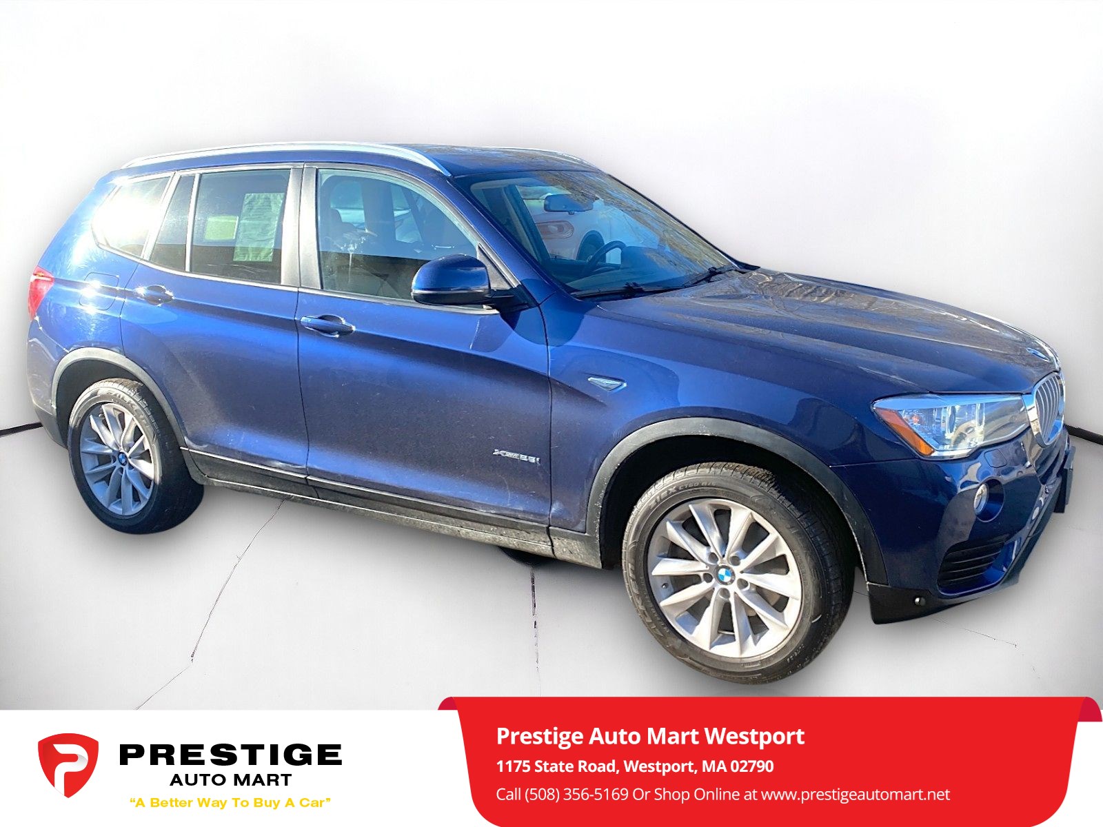 Used 2017 BMW X3 xDrive28i with VIN 5UXWX9C37H0T17493 for sale in Westport, MA