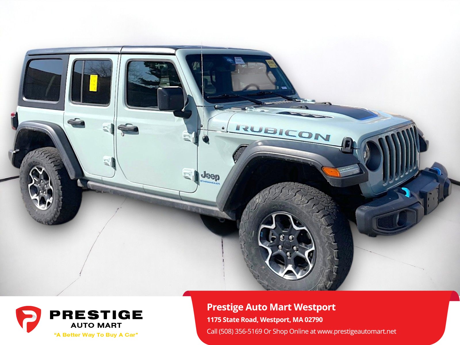Used 2023 Jeep Wrangler 4xe Rubicon 4XE with VIN 1C4JJXR67PW590397 for sale in Westport, MA