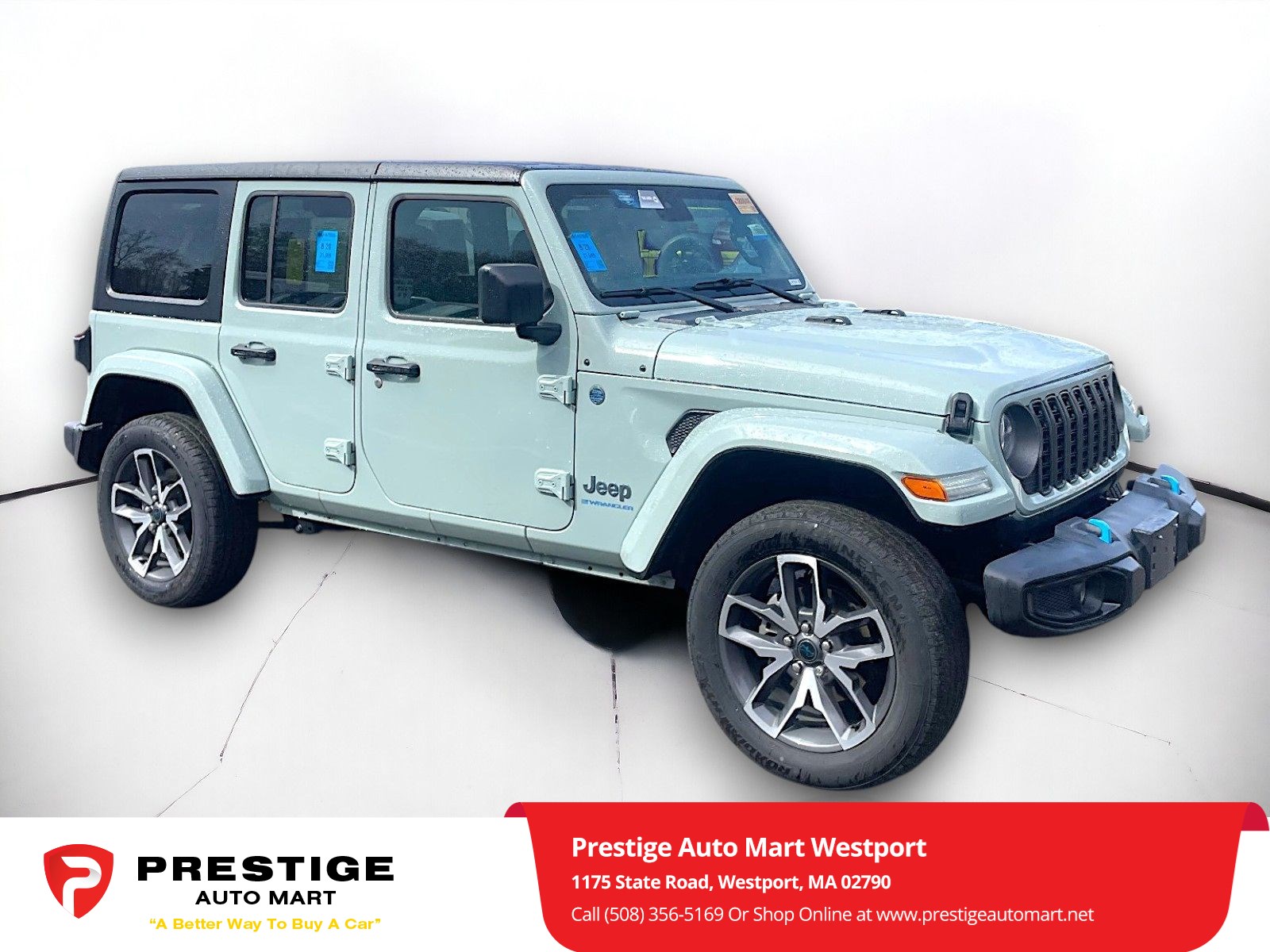 Used 2024 Jeep Wrangler 4xe Sports S 4XE with VIN 1C4RJXN62RW152348 for sale in Westport, MA