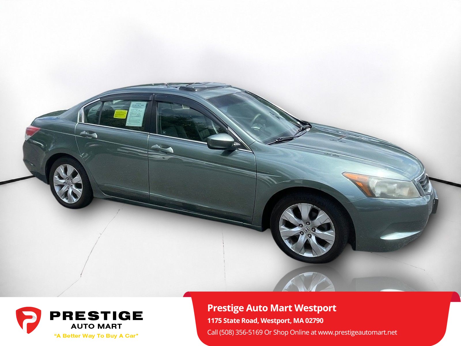 Used 2009 Honda Accord EX-L with VIN 1HGCP26849A004465 for sale in Westport, MA