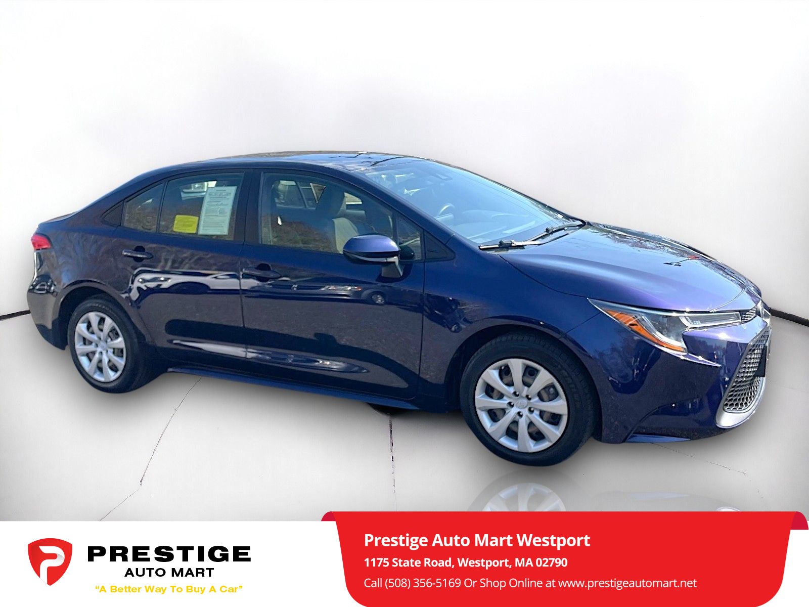 Used 2020 Toyota Corolla LE with VIN JTDEPRAE3LJ061423 for sale in Westport, MA