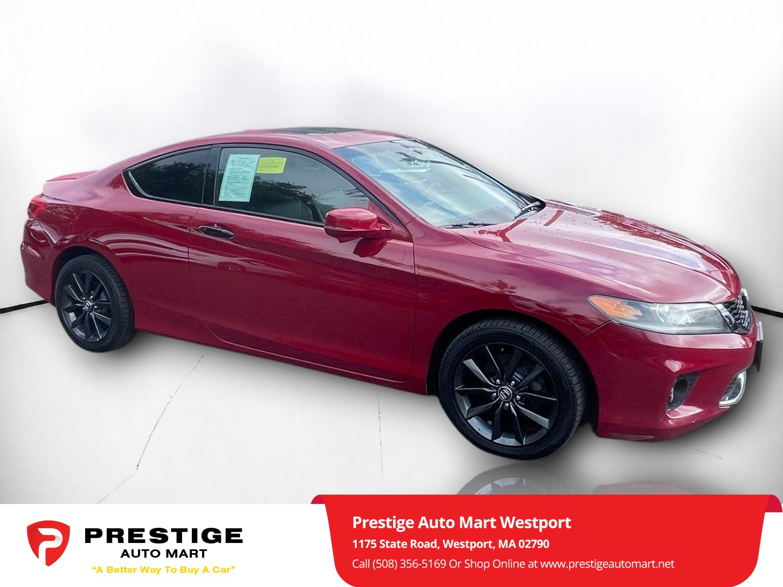 Used 2013 Honda Accord EX-L with VIN 1HGCT1B89DA015353 for sale in Westport, MA