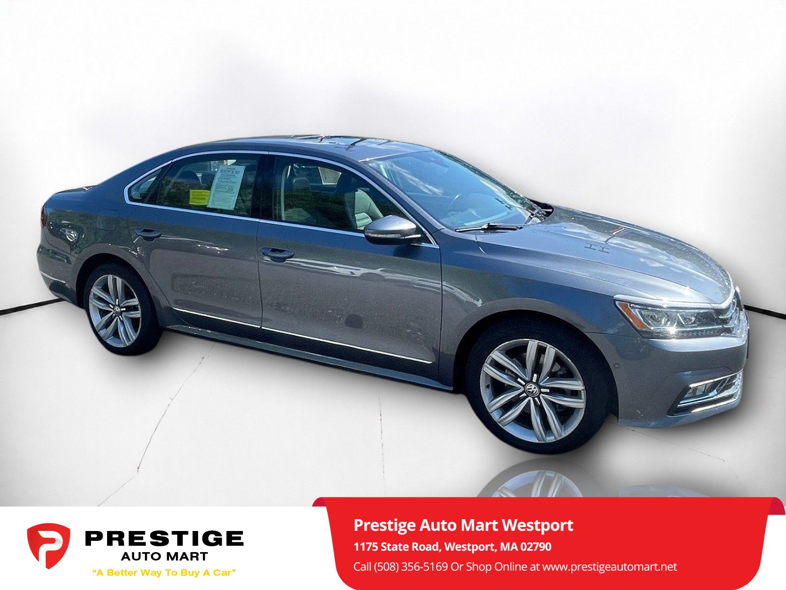 Used 2017 Volkswagen Passat SEL Premium with VIN 1VWCT7A37HC076277 for sale in Westport, MA
