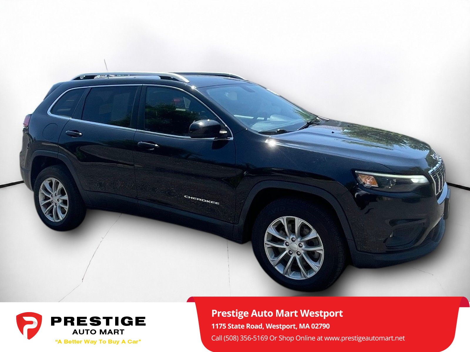 Used 2019 Jeep Cherokee Latitude with VIN 1C4PJMCB0KD194413 for sale in Westport, MA