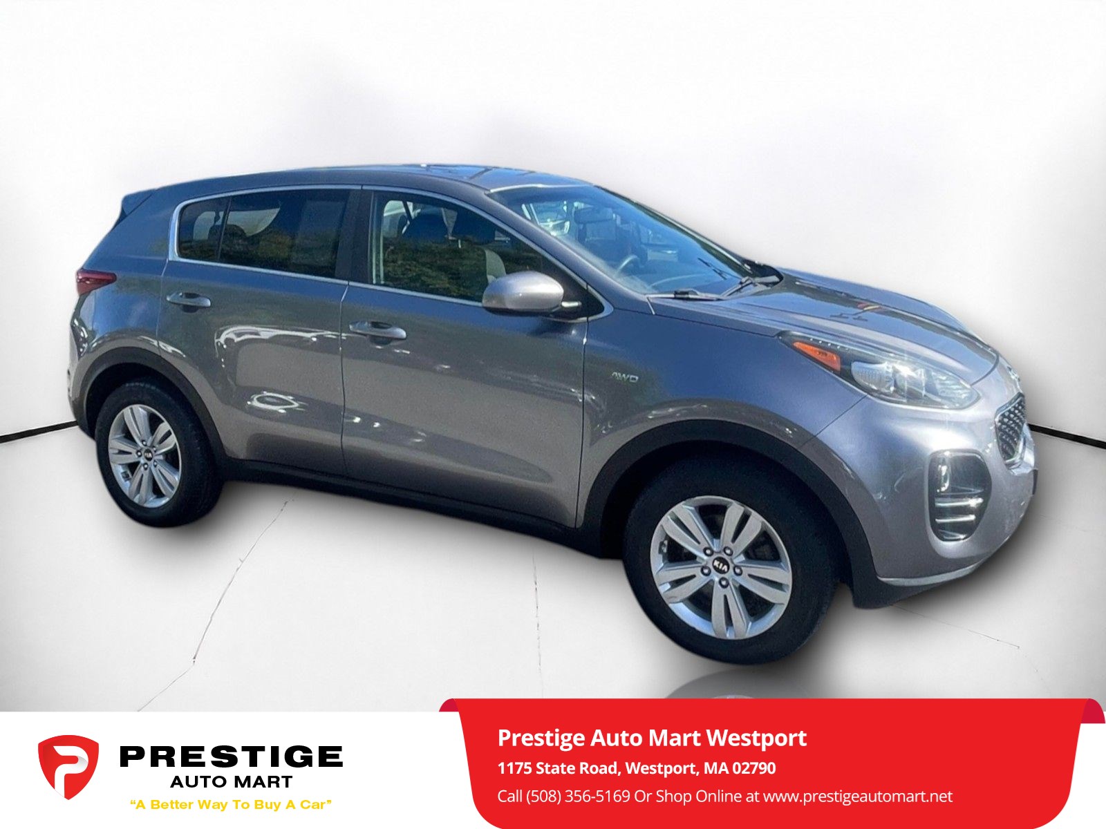 Used 2017 Kia Sportage LX with VIN KNDPMCAC5H7283835 for sale in Westport, MA