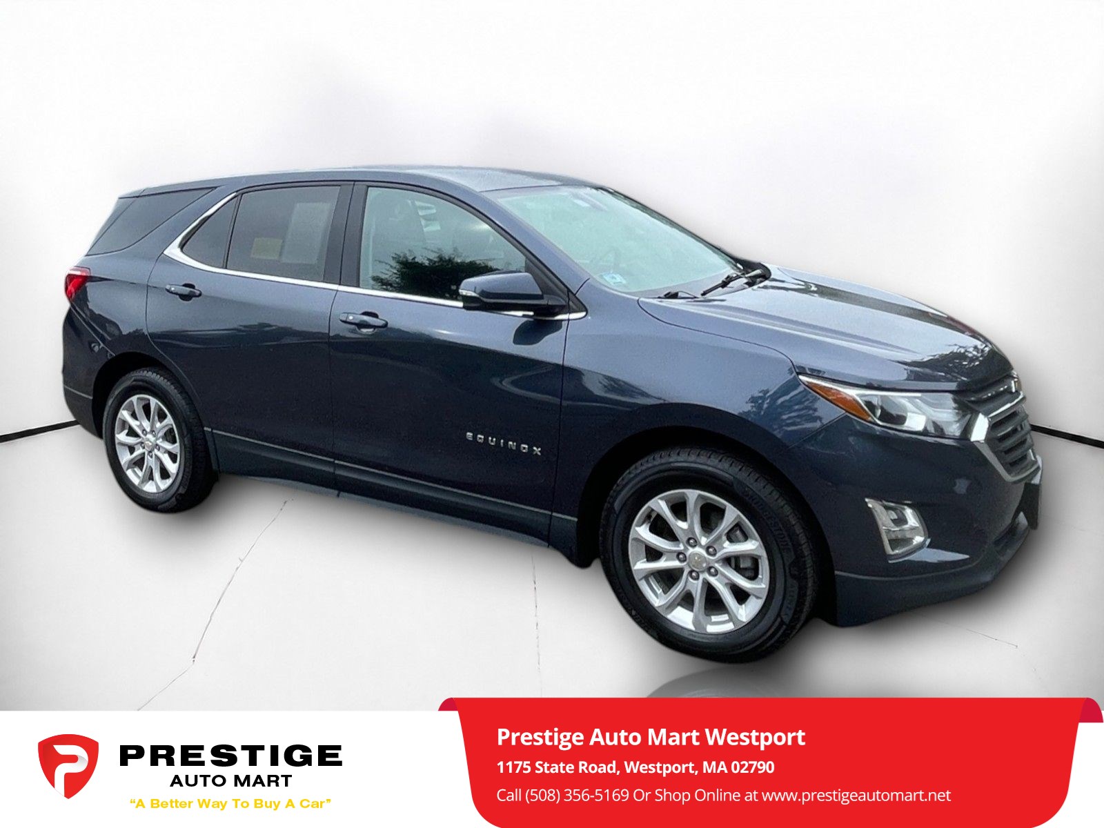Used 2018 Chevrolet Equinox LT with VIN 3GNAXJEV3JS563135 for sale in Westport, MA