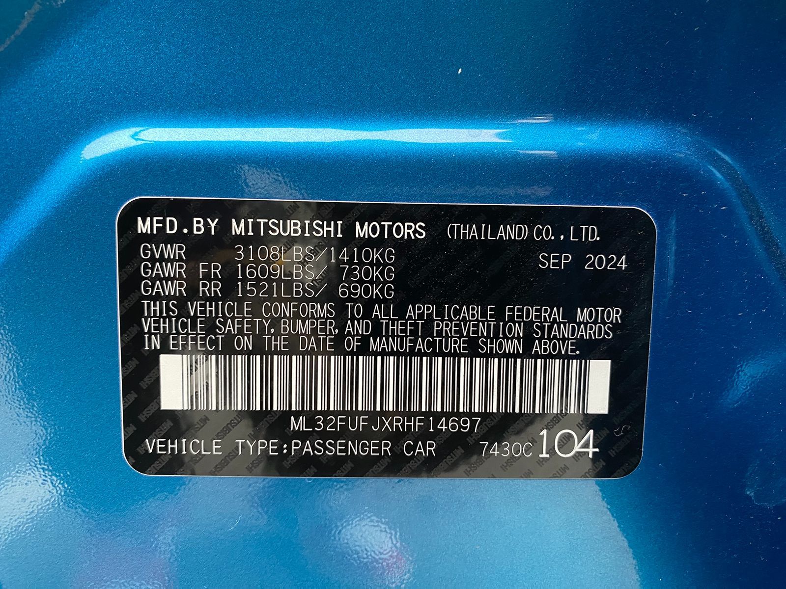 ミホページ Sold 2024 Mitsubishi Mirage G4 LE in East Providence