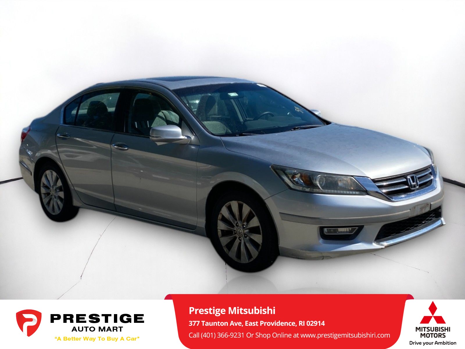 Used 2013 Honda Accord EX with VIN 1HGCR2F75DA044287 for sale in East Providence, RI