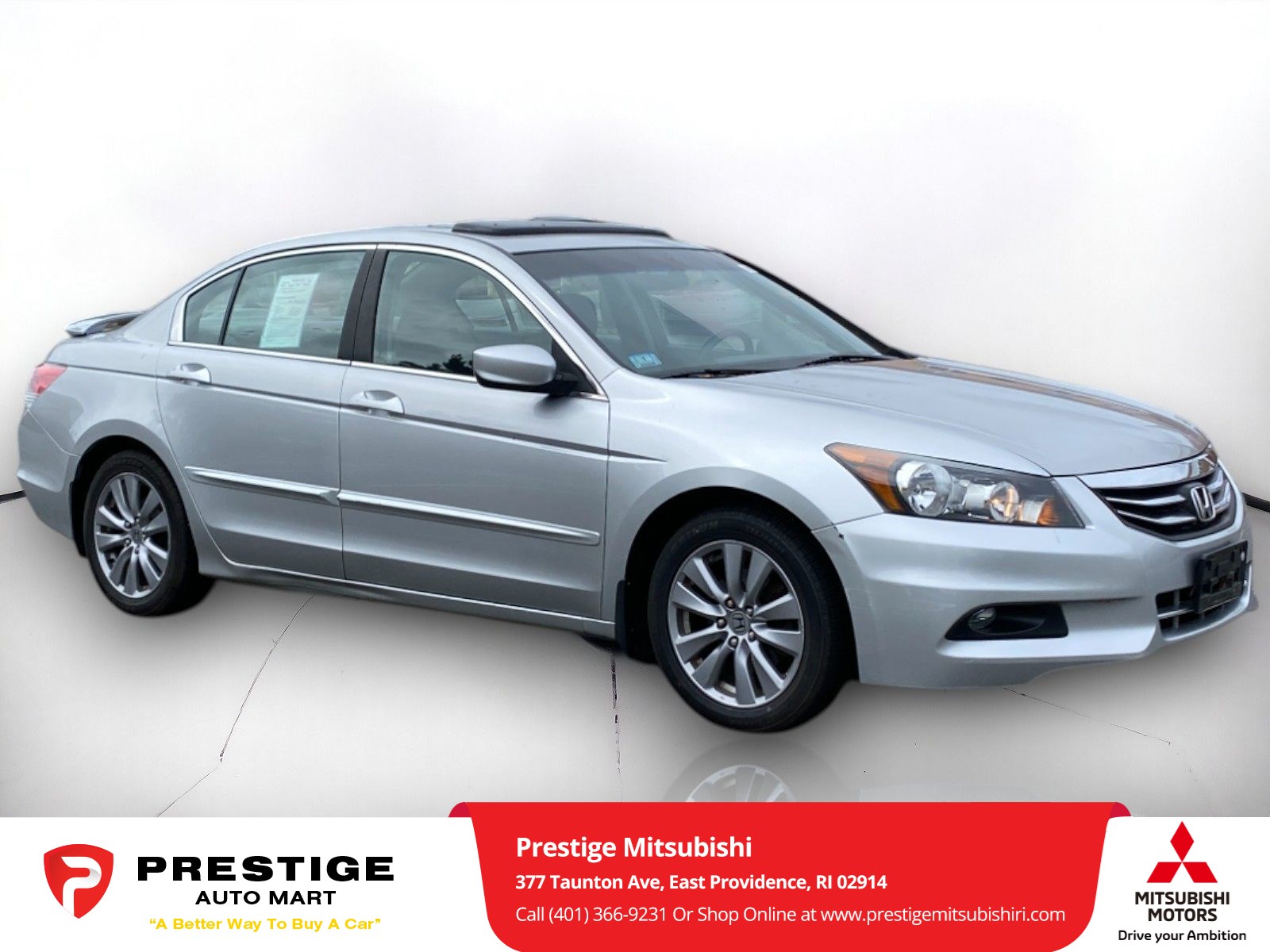 Used 2012 Honda Accord EX with VIN 1HGCP2E74CA057263 for sale in East Providence, RI