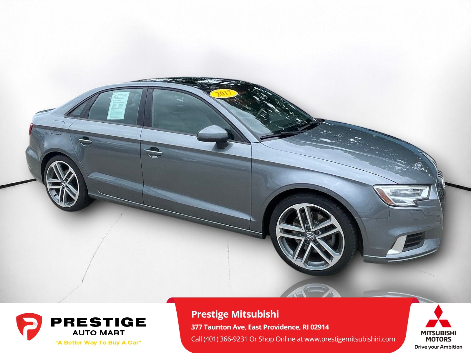 Used 2017 Audi A3 Sedan Premium with VIN WAUB8GFF2H1079941 for sale in East Providence, RI