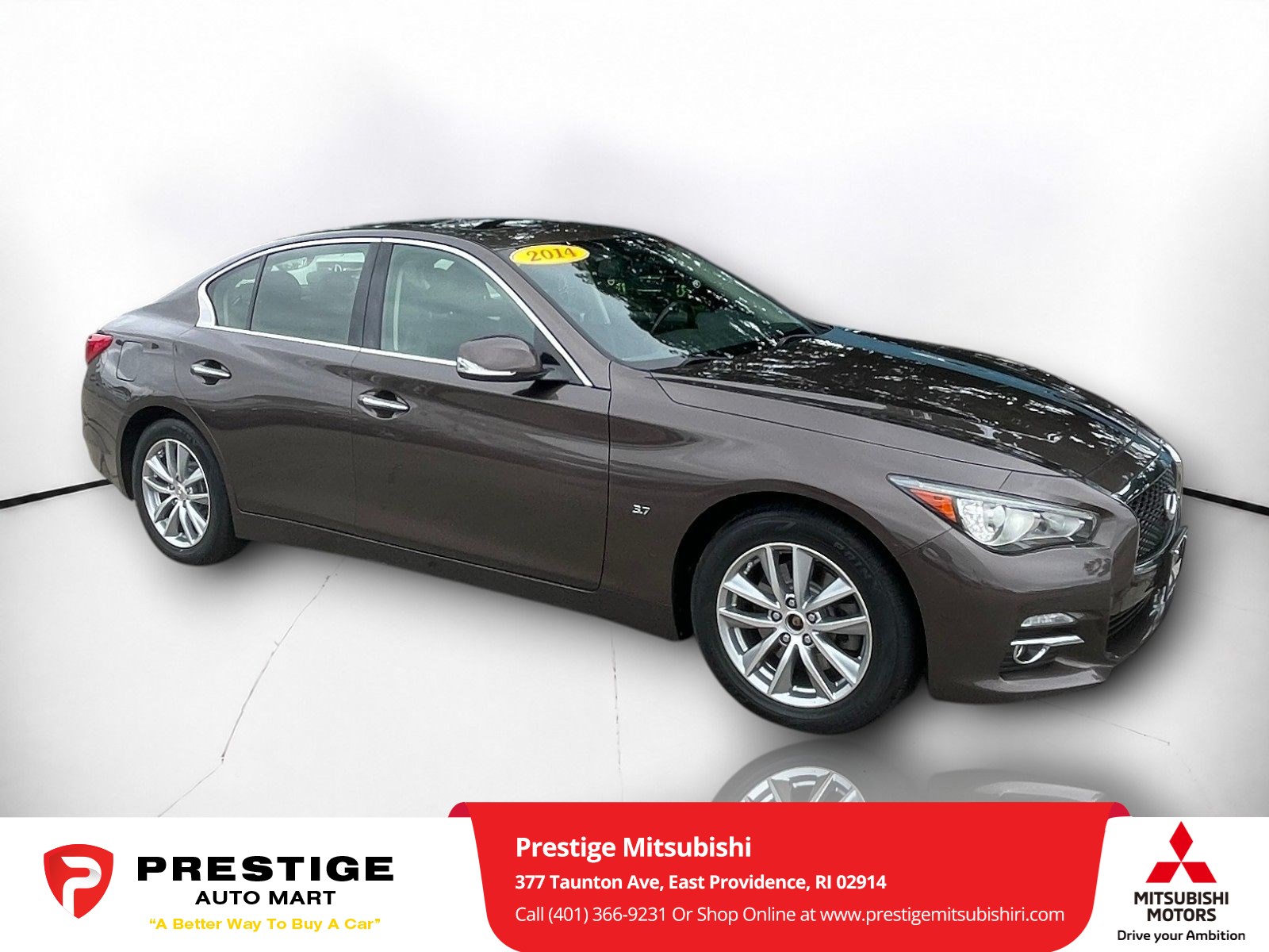 Used 2014 INFINITI Q50 Premium with VIN JN1BV7AR8EM689434 for sale in East Providence, RI