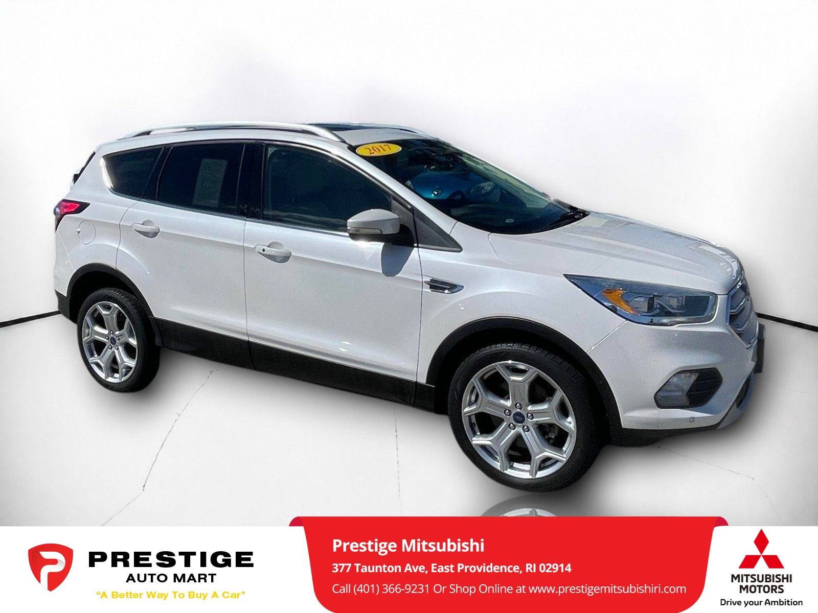 Used 2017 Ford Escape Titanium with VIN 1FMCU9J98HUB93775 for sale in East Providence, RI