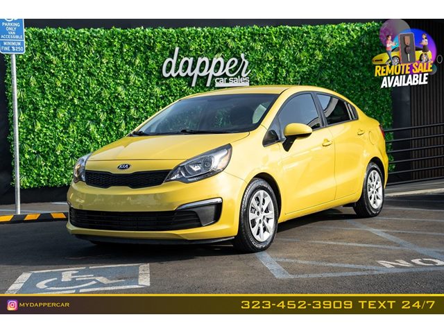 Digital Yellow 2016 Kia Rio LX Sedan Front-Wheel Drive Automatic