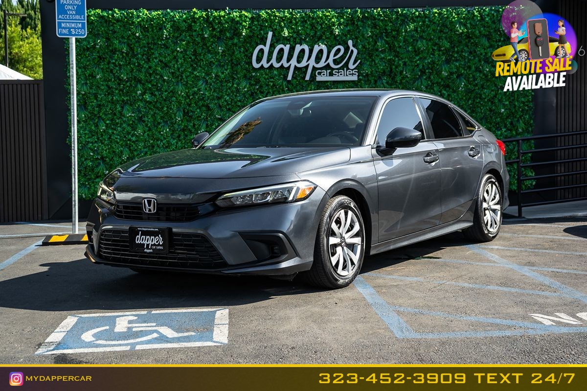 Meteorite Gray Metallic 2022 Honda Civic Sedan Front-Wheel Drive Automatic