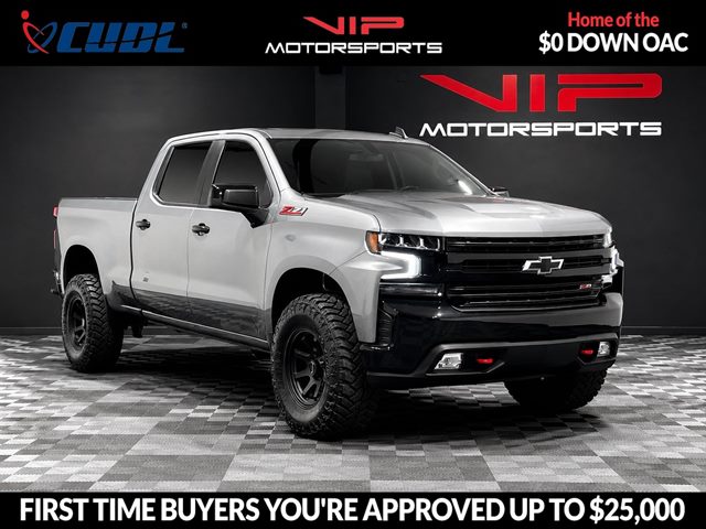 Gray (Satin Steel Metallic) 2021 Chevrolet Silverado 1500 LT Trail Boss Crew Cab 4WD Pickup Truck Four-Wheel Drive Automatic