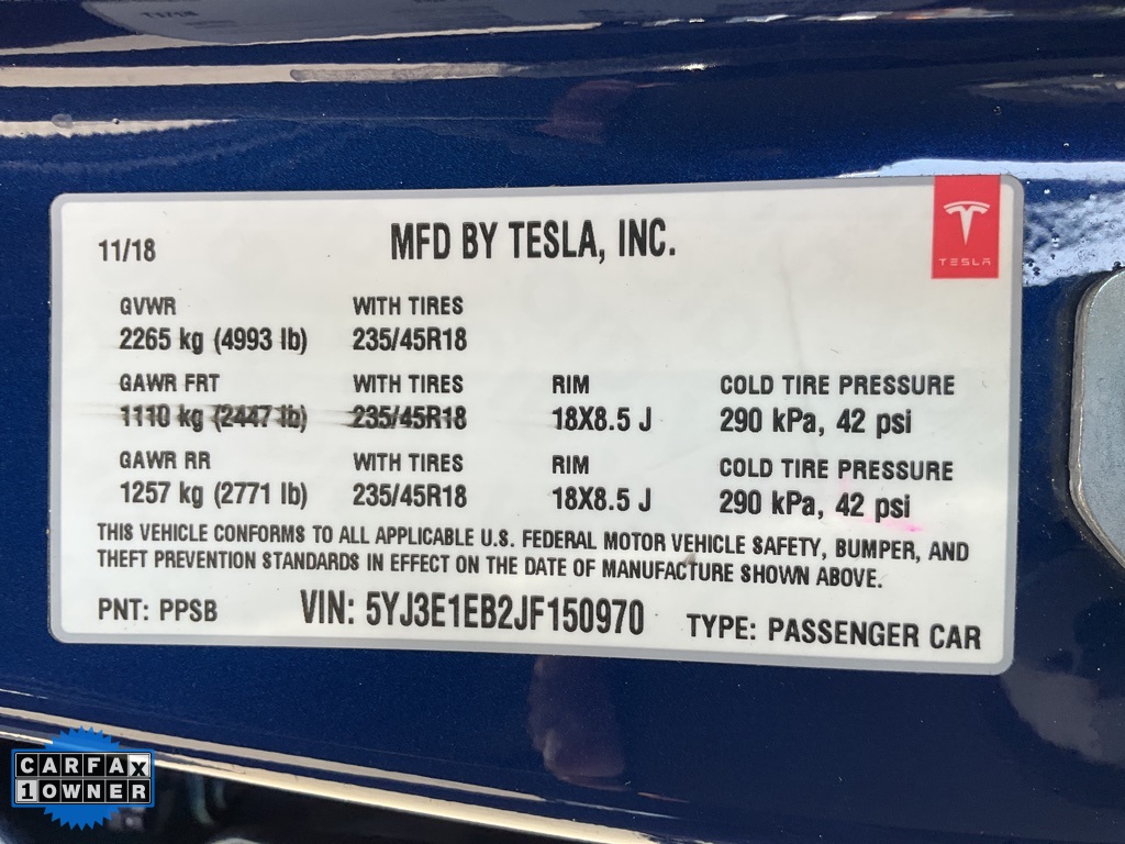 2018 Tesla Model 3 Long Range photo 18
