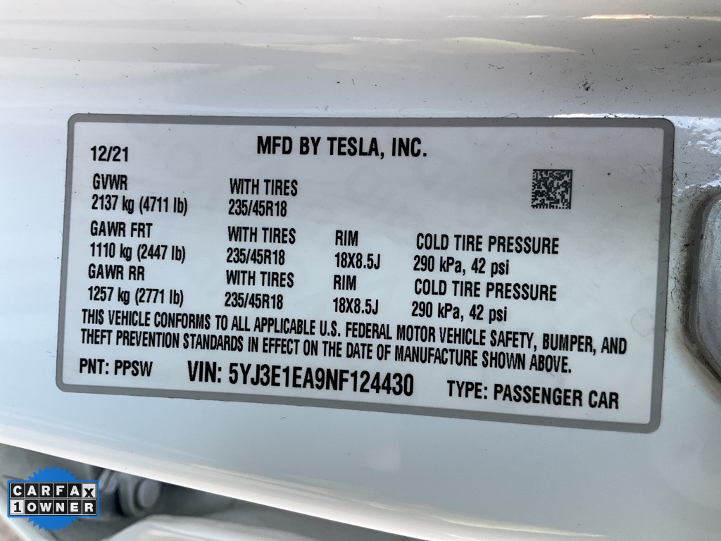 2022 Tesla Model 3 photo 19