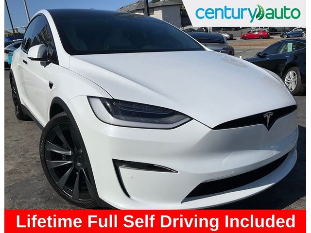 Pearl White Multi-Coat 2022 Tesla Model X SUV / Crossover All-Wheel Drive Automatic