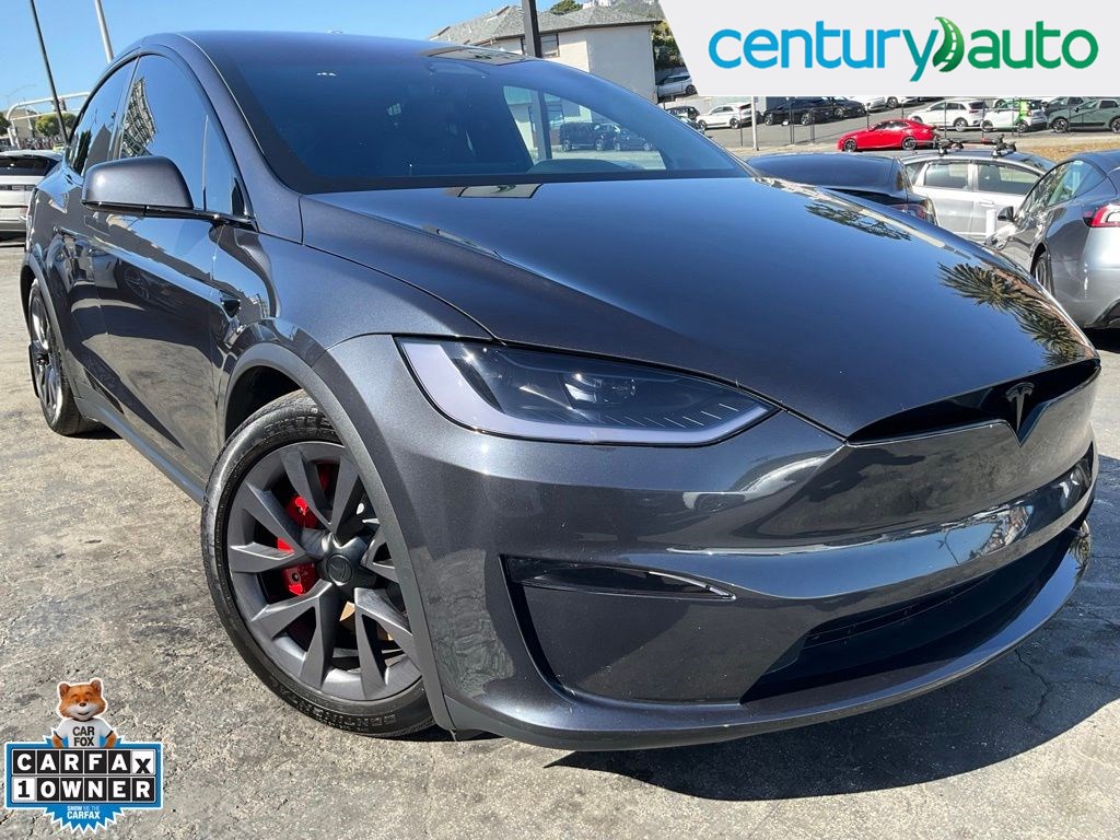 Stealth Gray 2023 Tesla Model X Plaid AWD SUV / Crossover All-Wheel Drive Automatic