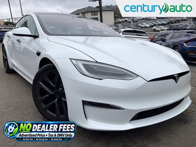 Pearl White Multi-Coat 2021 Tesla Model S Sedan All-Wheel Drive Automatic