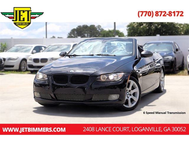 Jet Black 2008 BMW 3 Series 335i Convertible RWD Convertible Rear-Wheel Drive Manual