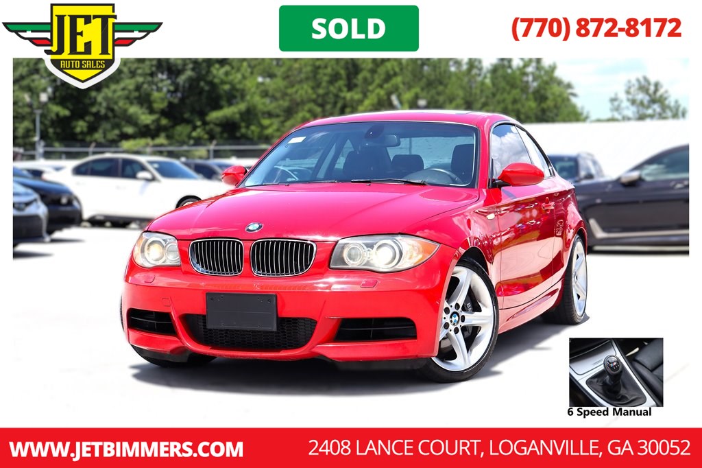 Crimson Red 2009 BMW 1 Series Coupe Rear-Wheel Drive Manual