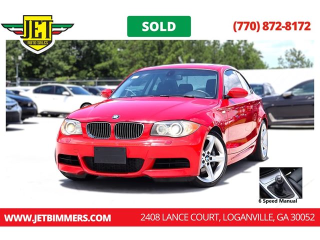 Crimson Red 2009 BMW 1 Series Coupe Rear-Wheel Drive Manual