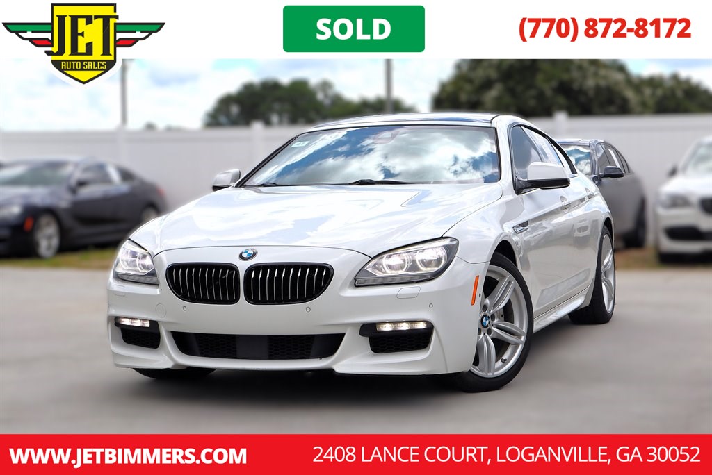 White 2015 BMW 6 Series Sedan All-Wheel Drive Automatic