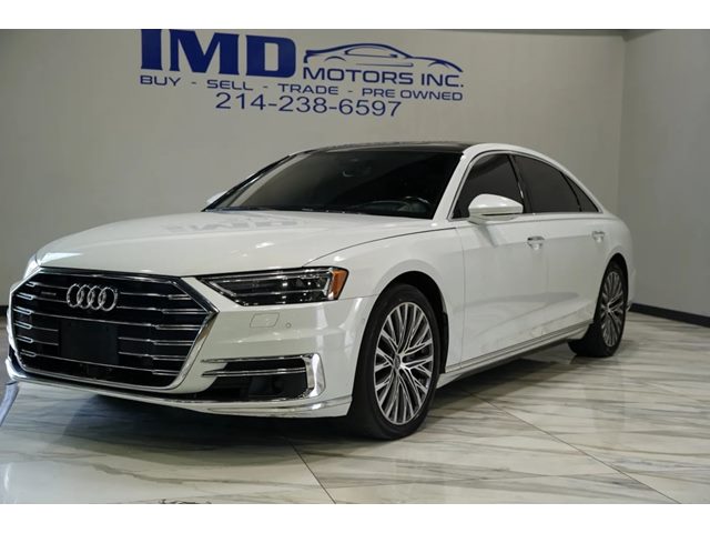 Glacier White Metallic 2019 Audi A8 L 55 TFSI quattro Sedan All-Wheel Drive Automatic