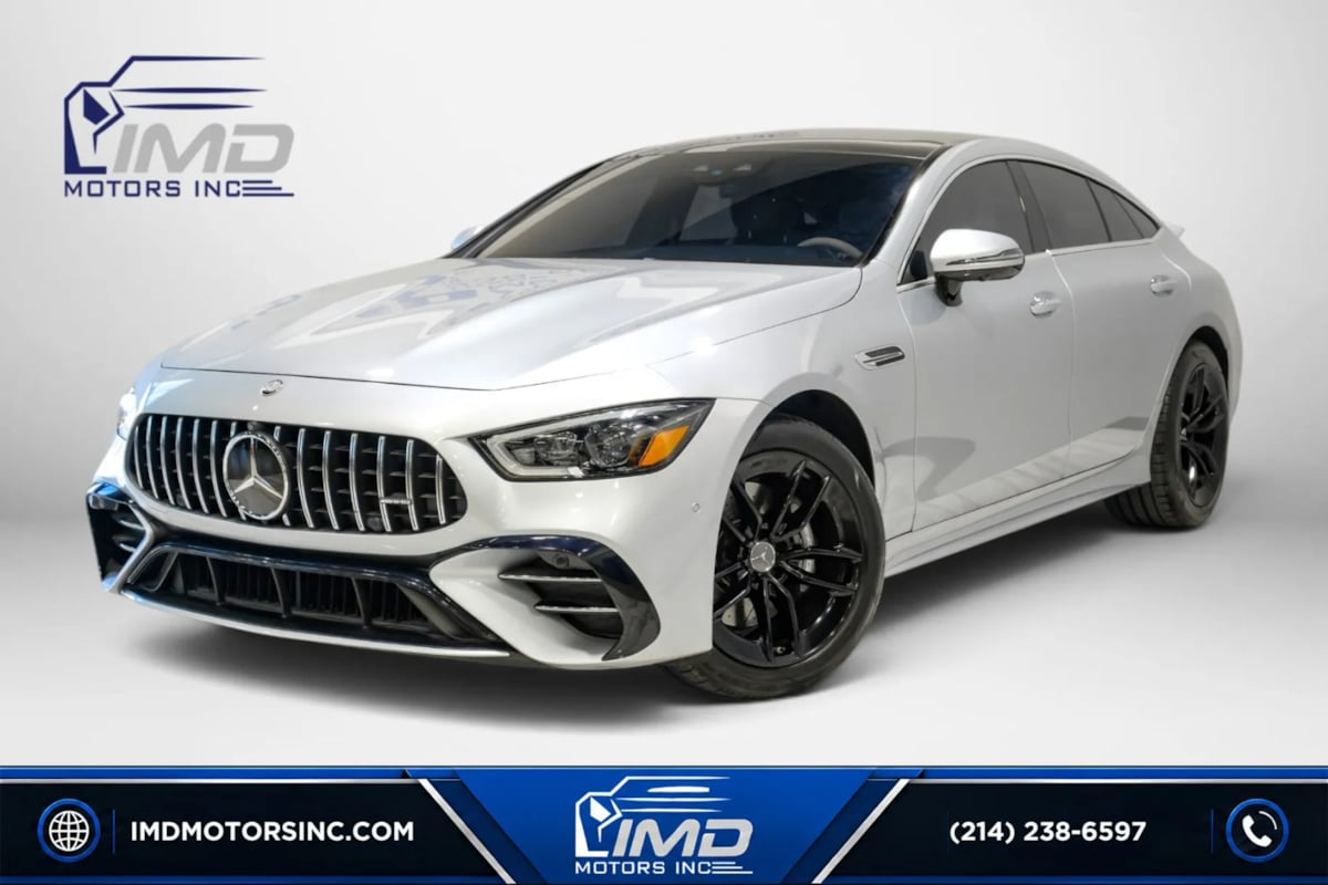 Cirrus Silver Metallic 2024 Mercedes-Benz AMG GT Coupe All-Wheel Drive Automatic
