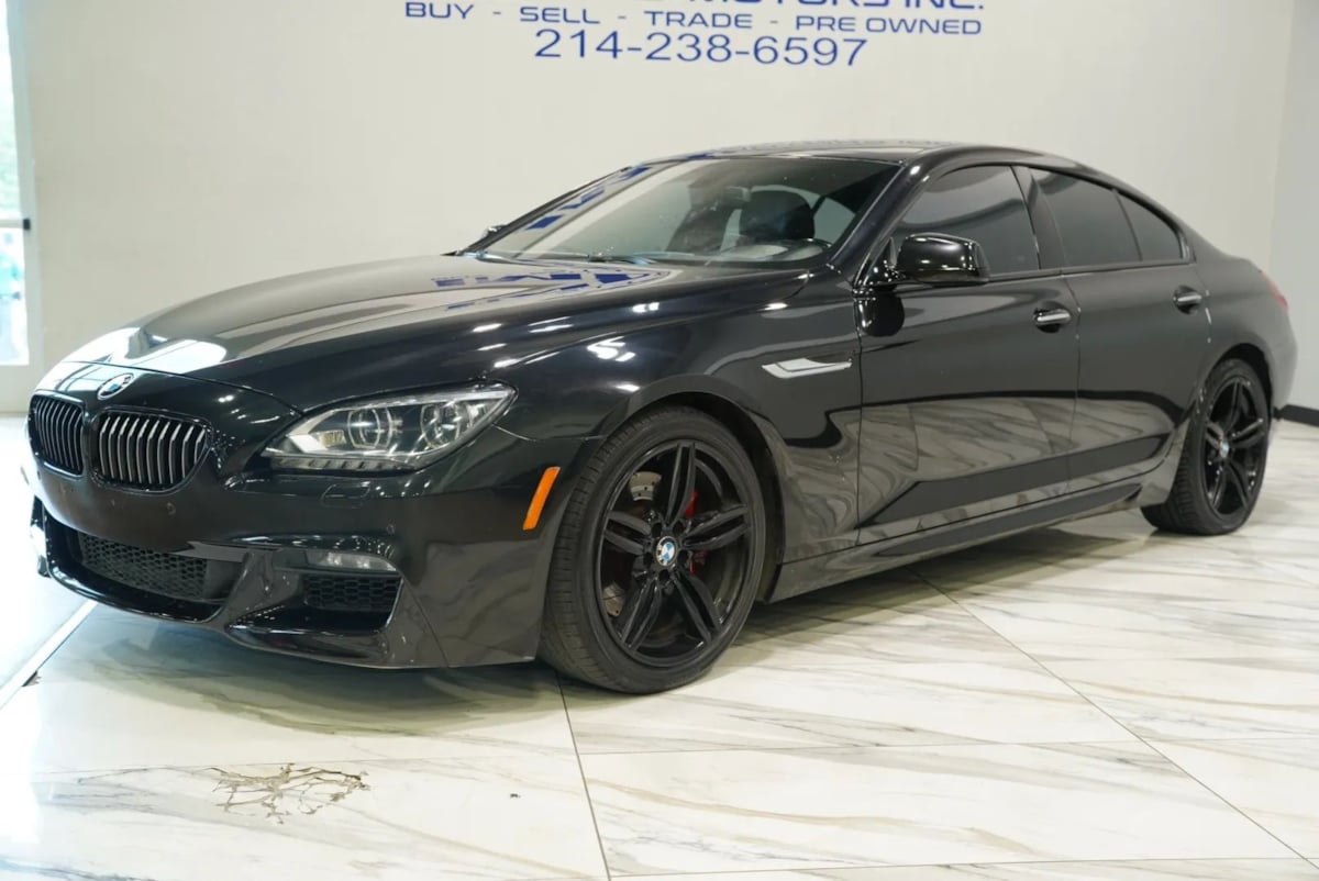 Black Sapphire Metallic 2015 BMW 6 Series 640i xDrive Gran Coupe AWD Sedan All-Wheel Drive Automatic