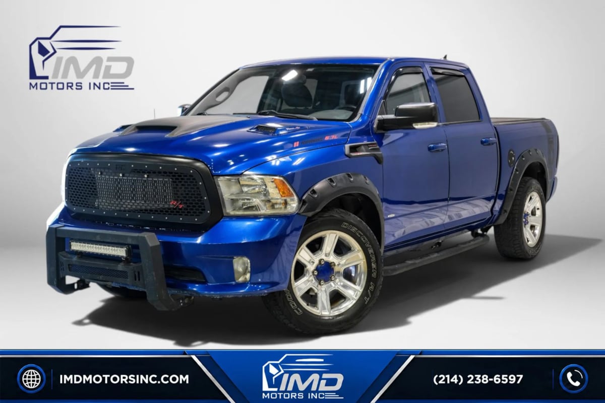 Blue Streak Pearlcoat 2015 RAM 1500 Pickup Truck Four-Wheel Drive Automatic