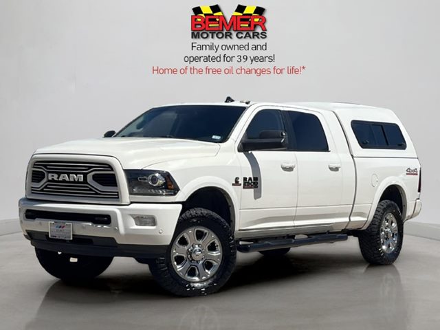 Pearl White 2018 RAM 2500 Laramie Mega Cab 4WD Pickup Truck Four-Wheel Drive Automatic
