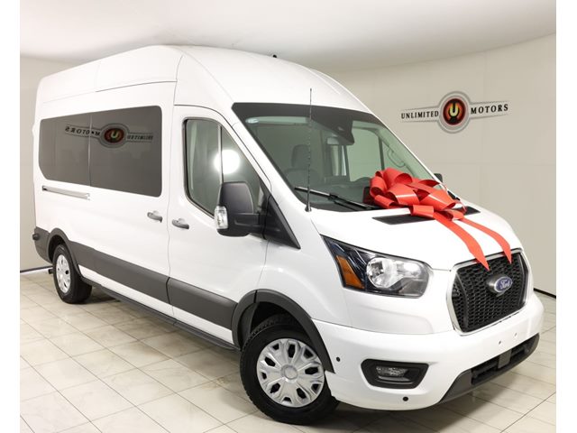 Oxford White 2024 Ford Transit Passenger 350 XLT High Roof LB RWD Van Rear-Wheel Drive Automatic