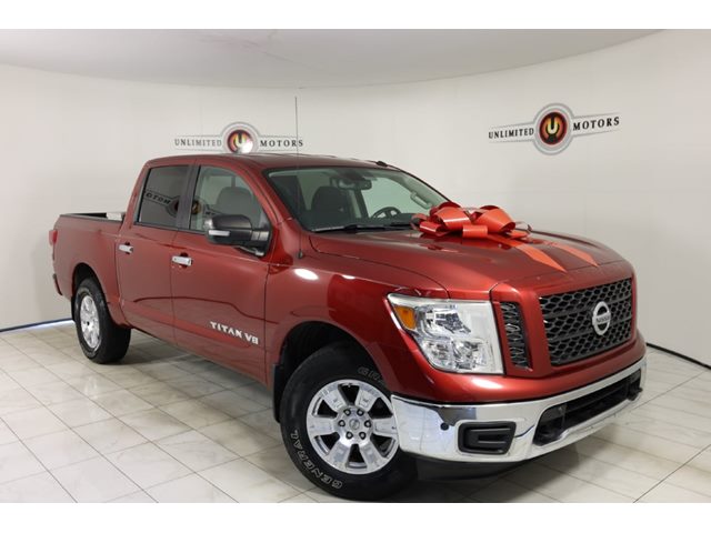 Cayenne Red Metallic 2019 Nissan Titan Pickup Truck Four-Wheel Drive Automatic