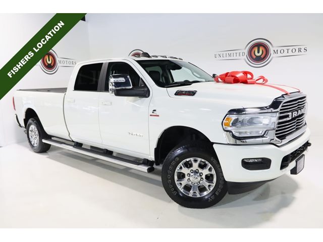 Pearl White 2024 RAM 3500 Laramie Crew Cab LB 4WD Pickup Truck Four-Wheel Drive Automatic