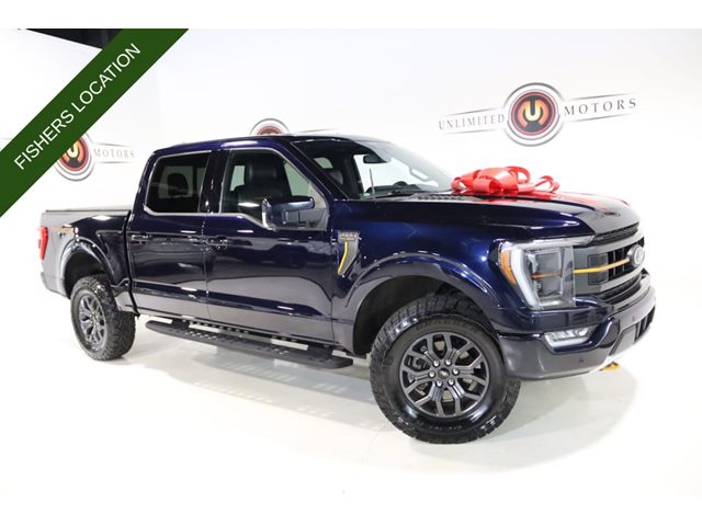 Blue Metallic 2022 Ford F-150 Pickup Truck Four-Wheel Drive Automatic