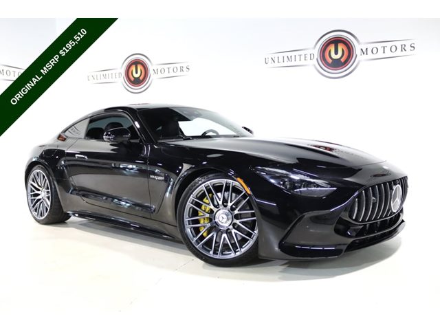 Obsidian Black Metallic 2025 Mercedes-Benz AMG GT Coupe All-Wheel Drive Automatic